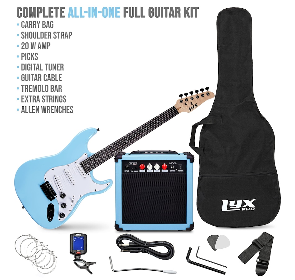 Image 891192_ALTMORE19.jpg, Product 891-192 / Price $239.99, LyxPro Electric Guitar Kit, 39” Electric Guitar W/Amp & Electric Guitar Accessories, Retro Yellow from LyxPro on TSC.ca's Toys & Hobbies department