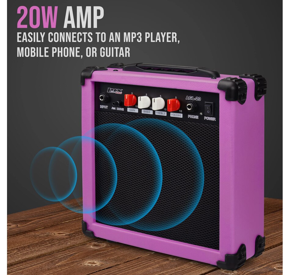 Image 891192_ALTMORE26.jpg, Product 891-192 / Price $239.99, LyxPro Electric Guitar Kit, 39” Electric Guitar W/Amp & Electric Guitar Accessories, Retro Yellow from LyxPro on TSC.ca's Toys & Hobbies department