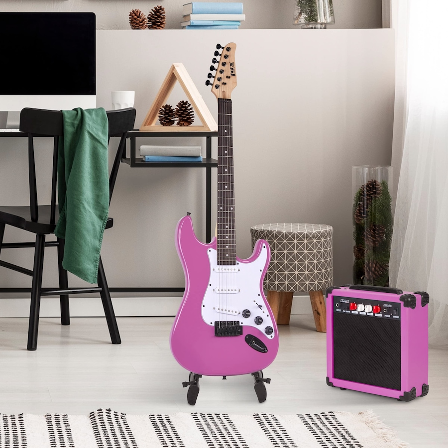 Image 891192_ALTMORE29.jpg, Product 891-192 / Price $239.99, LyxPro Electric Guitar Kit, 39” Electric Guitar W/Amp & Electric Guitar Accessories, Retro Yellow from LyxPro on TSC.ca's Toys & Hobbies department