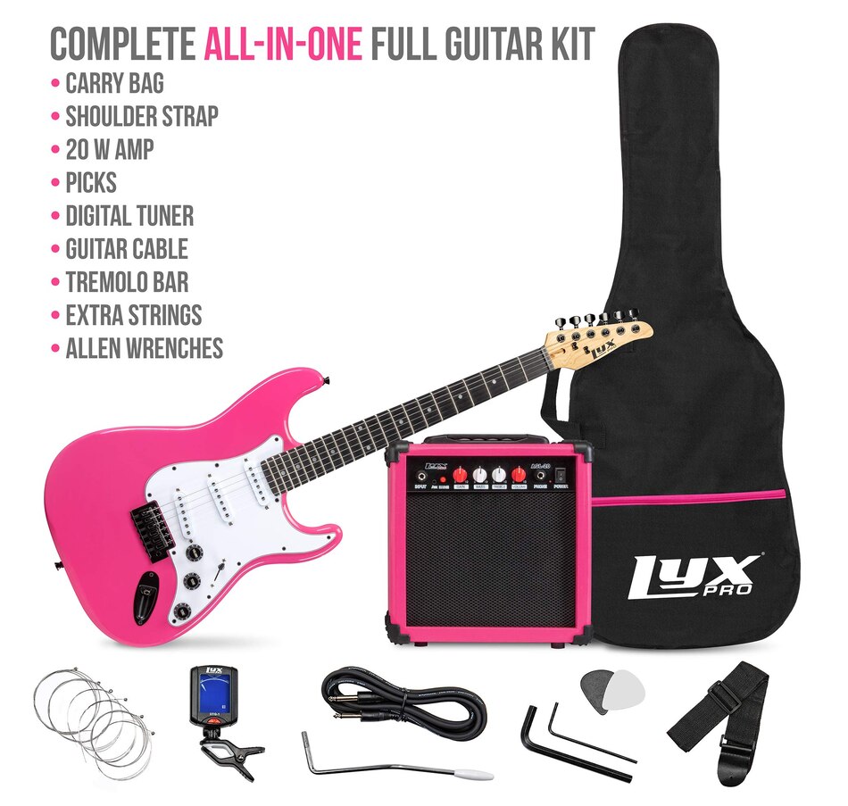 Image 891192_ALTMORE30.jpg, Product 891-192 / Price $239.99, LyxPro Electric Guitar Kit, 39” Electric Guitar W/Amp & Electric Guitar Accessories, Retro Yellow from LyxPro on TSC.ca's Toys & Hobbies department