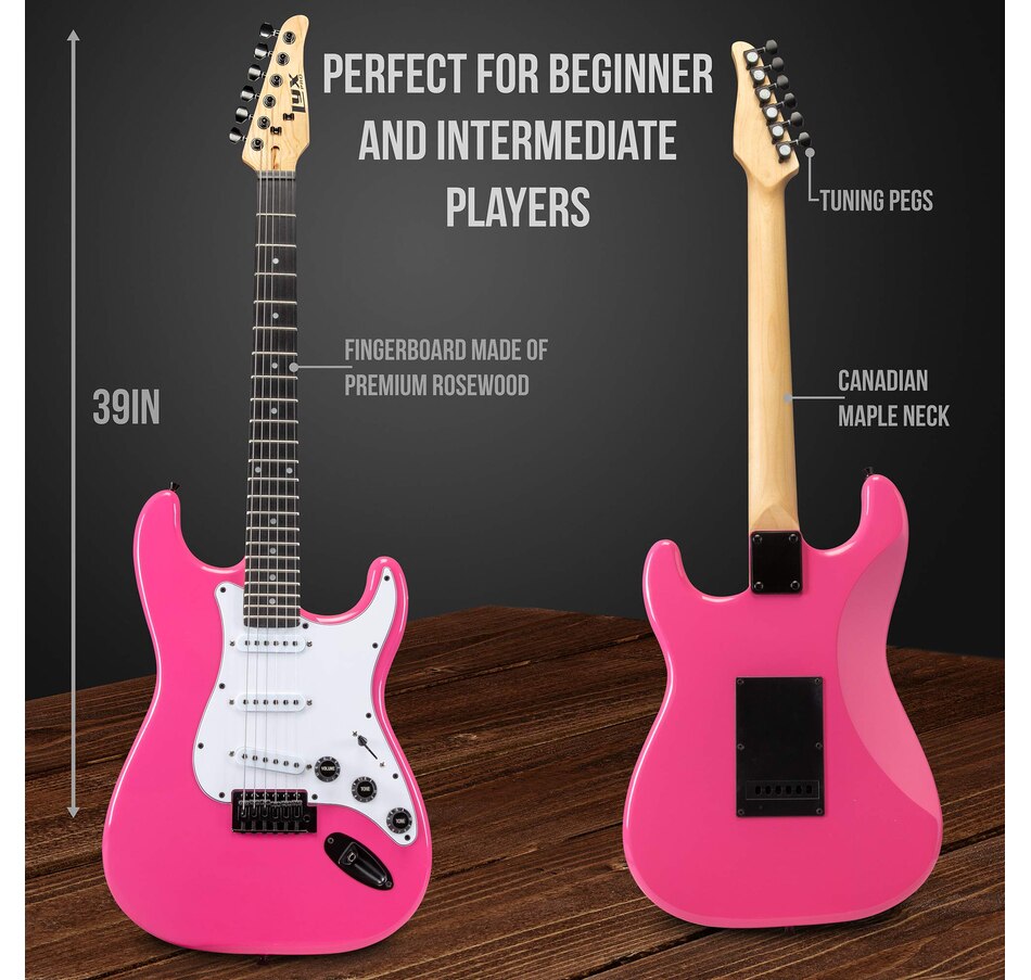 Image 891192_ALTMORE31.jpg, Product 891-192 / Price $239.99, LyxPro Electric Guitar Kit, 39” Electric Guitar W/Amp & Electric Guitar Accessories, Retro Yellow from LyxPro on TSC.ca's Toys & Hobbies department