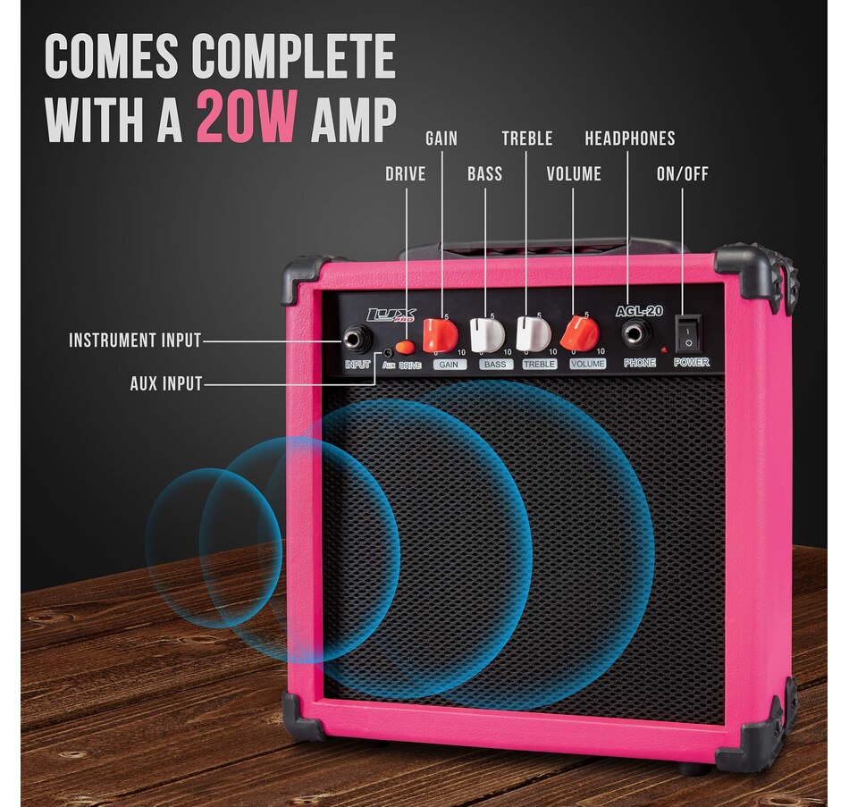 Image 891192_ALTMORE33.jpg, Product 891-192 / Price $239.99, LyxPro Electric Guitar Kit, 39” Electric Guitar W/Amp & Electric Guitar Accessories, Retro Yellow from LyxPro on TSC.ca's Toys & Hobbies department