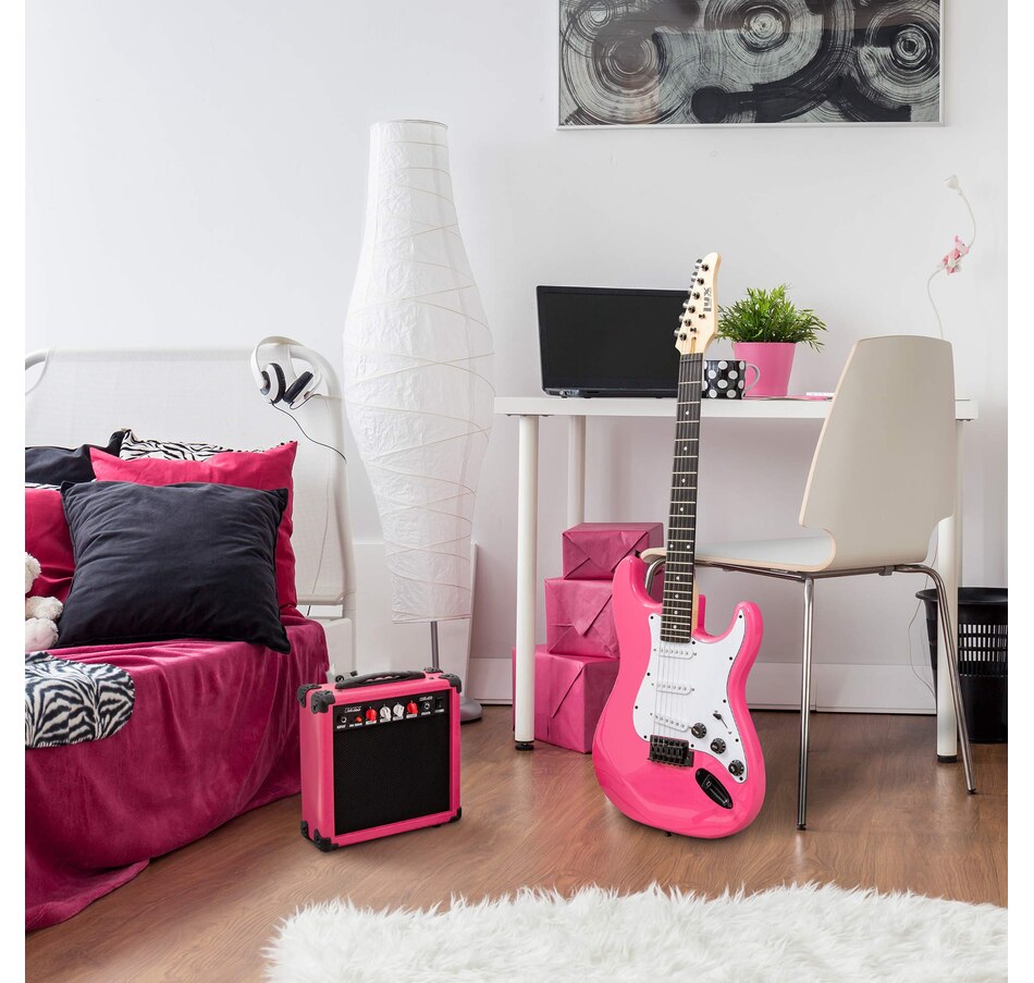 Image 891192_ALTMORE34.jpg, Product 891-192 / Price $239.99, LyxPro Electric Guitar Kit, 39” Electric Guitar W/Amp & Electric Guitar Accessories, Retro Yellow from LyxPro on TSC.ca's Toys & Hobbies department