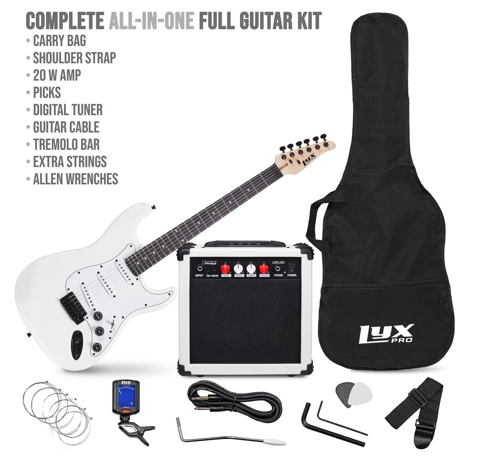 Image 891192_ALTMORE35.jpg, Product 891-192 / Price $239.99, LyxPro Electric Guitar Kit, 39” Electric Guitar W/Amp & Electric Guitar Accessories, Retro Yellow from LyxPro on TSC.ca's Toys & Hobbies department