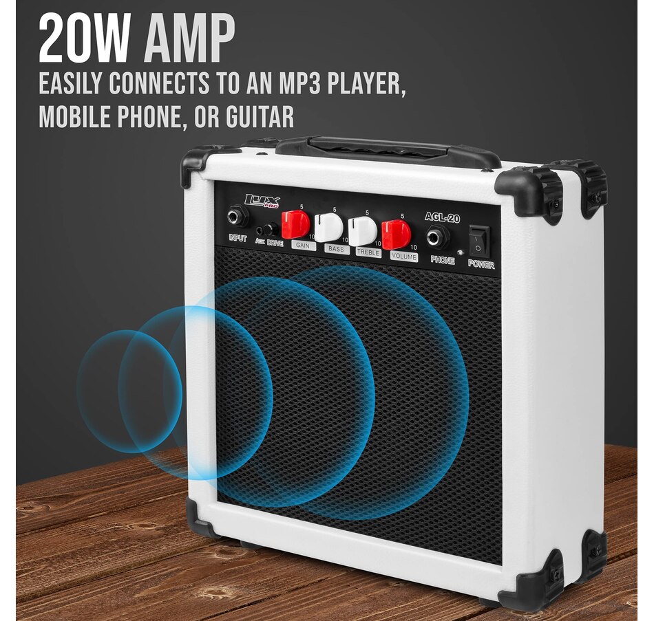 Image 891192_ALTMORE38.jpg, Product 891-192 / Price $239.99, LyxPro Electric Guitar Kit, 39” Electric Guitar W/Amp & Electric Guitar Accessories, Retro Yellow from LyxPro on TSC.ca's Toys & Hobbies department