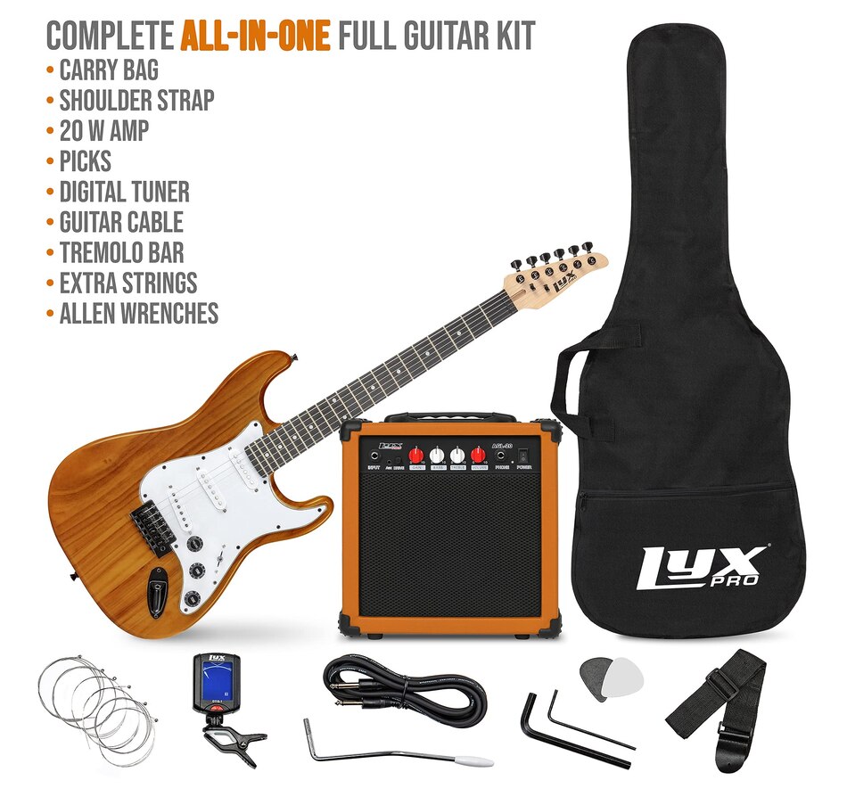Image 891192_ALTMORE46.jpg, Product 891-192 / Price $239.99, LyxPro Electric Guitar Kit, 39” Electric Guitar W/Amp & Electric Guitar Accessories, Retro Yellow from LyxPro on TSC.ca's Toys & Hobbies department