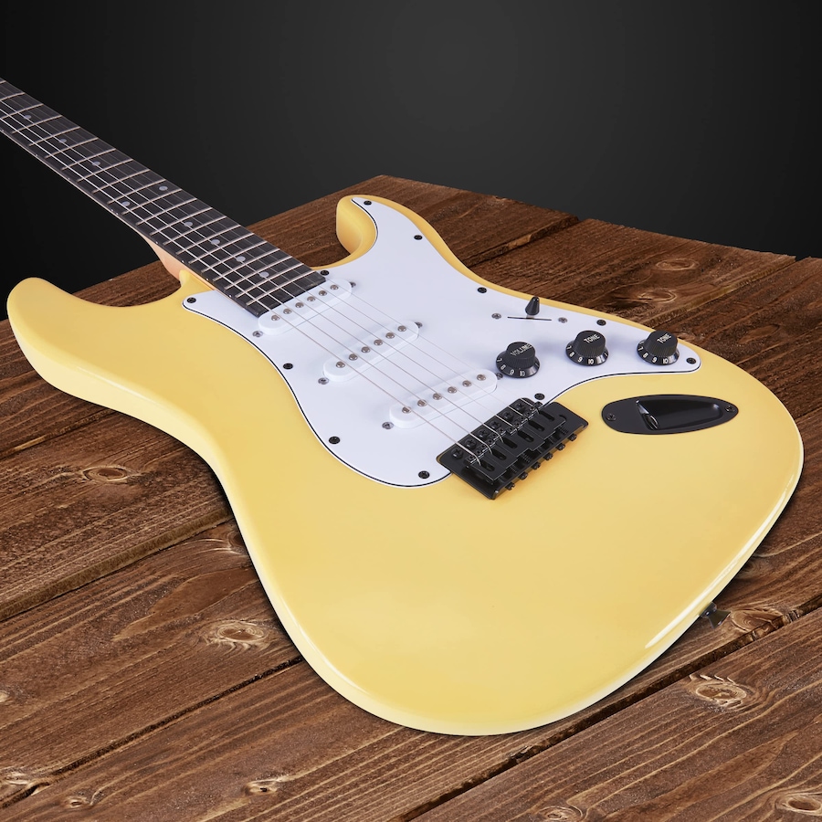Image 891192_ALTMORE5.jpg, Product 891-192 / Price $239.99, LyxPro Electric Guitar Kit, 39” Electric Guitar W/Amp & Electric Guitar Accessories, Retro Yellow from LyxPro on TSC.ca's Toys & Hobbies department