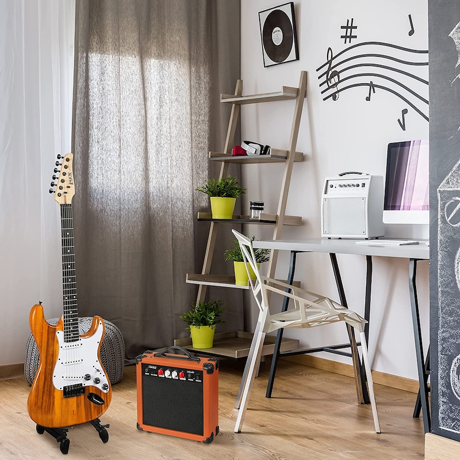 Image 891192_ALTMORE50.jpg, Product 891-192 / Price $239.99, LyxPro Electric Guitar Kit, 39” Electric Guitar W/Amp & Electric Guitar Accessories, Retro Yellow from LyxPro on TSC.ca's Toys & Hobbies department
