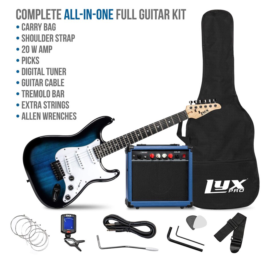 Image 891192_ALTMORE51.jpg, Product 891-192 / Price $239.99, LyxPro Electric Guitar Kit, 39” Electric Guitar W/Amp & Electric Guitar Accessories, Retro Yellow from LyxPro on TSC.ca's Toys & Hobbies department