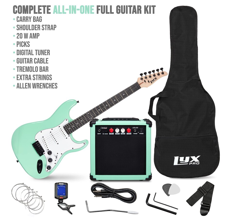 Image 891192_ALTMORE9.jpg, Product 891-192 / Price $239.99, LyxPro Electric Guitar Kit, 39” Electric Guitar W/Amp & Electric Guitar Accessories, Retro Yellow from LyxPro on TSC.ca's Toys & Hobbies department