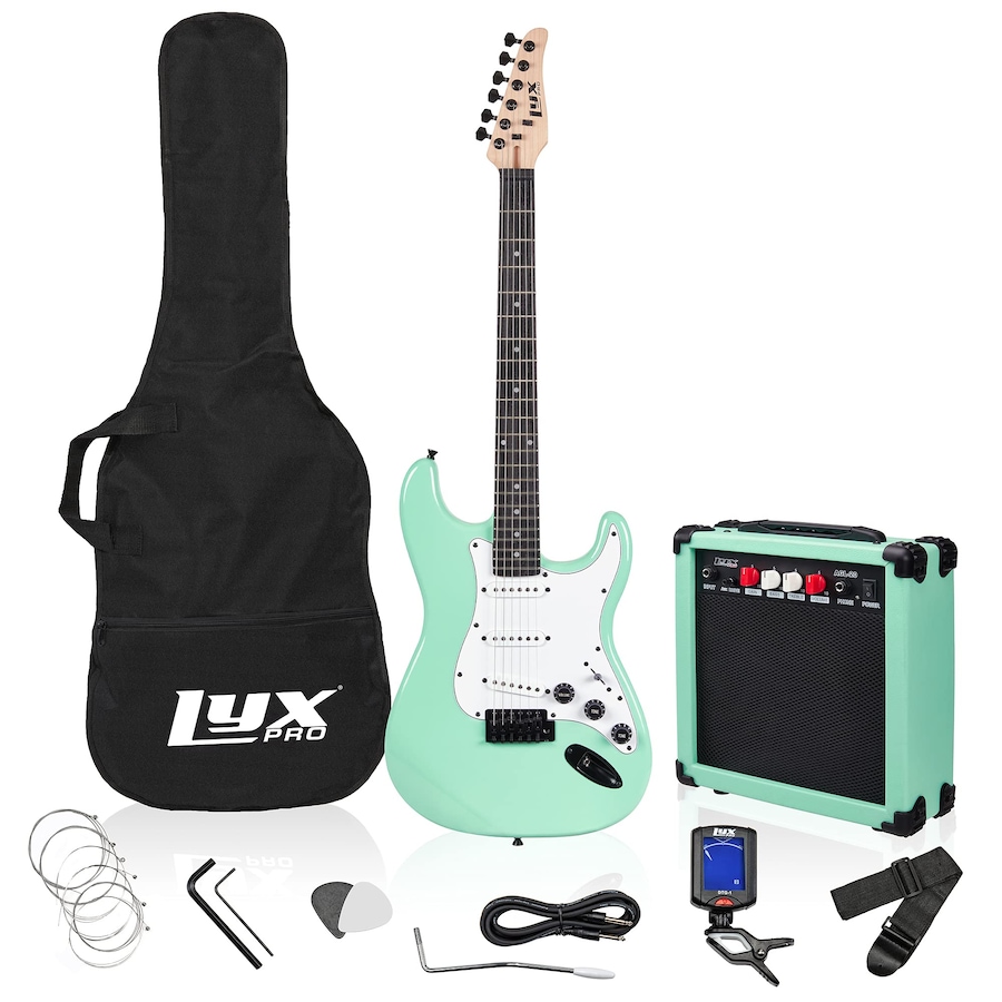 Image 891192_ST02.jpg, Product 891-192 / Price $239.99, LyxPro Electric Guitar Kit, 39” Electric Guitar W/Amp & Electric Guitar Accessories, Retro Yellow from LyxPro on TSC.ca's Toys & Hobbies department