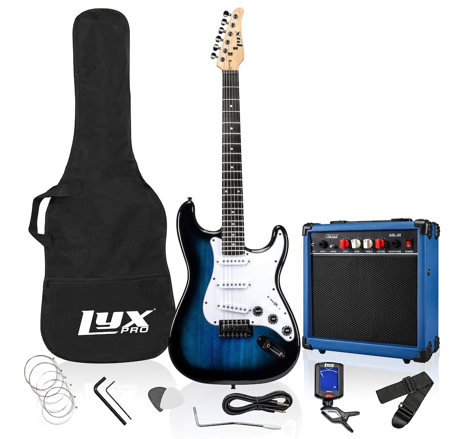 Image 891192_ST03.jpg, Product 891-192 / Price $239.99, LyxPro Electric Guitar Kit, 39” Electric Guitar W/Amp & Electric Guitar Accessories, Retro Yellow from LyxPro on TSC.ca's Toys & Hobbies department