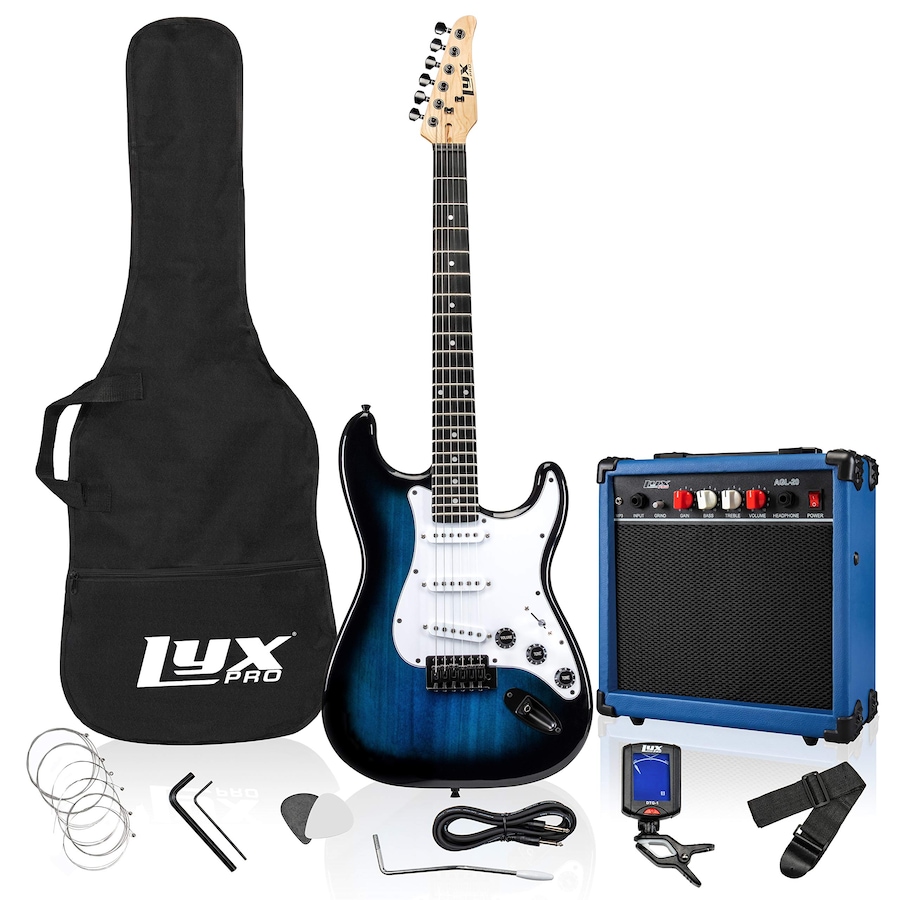 Image 891192_ST03.jpg, Product 891-192 / Price $239.99, LyxPro Electric Guitar Kit, 39” Electric Guitar W/Amp & Electric Guitar Accessories, Retro Yellow from LyxPro on TSC.ca's Toys & Hobbies department