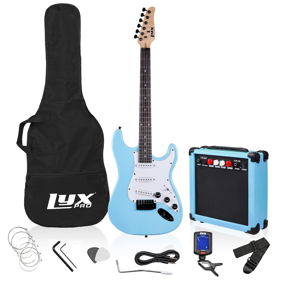 Image 891192_ST04.jpg, Product 891-192 / Price $239.99, LyxPro Electric Guitar Kit, 39” Electric Guitar W/Amp & Electric Guitar Accessories, Retro Yellow from LyxPro on TSC.ca's Toys & Hobbies department