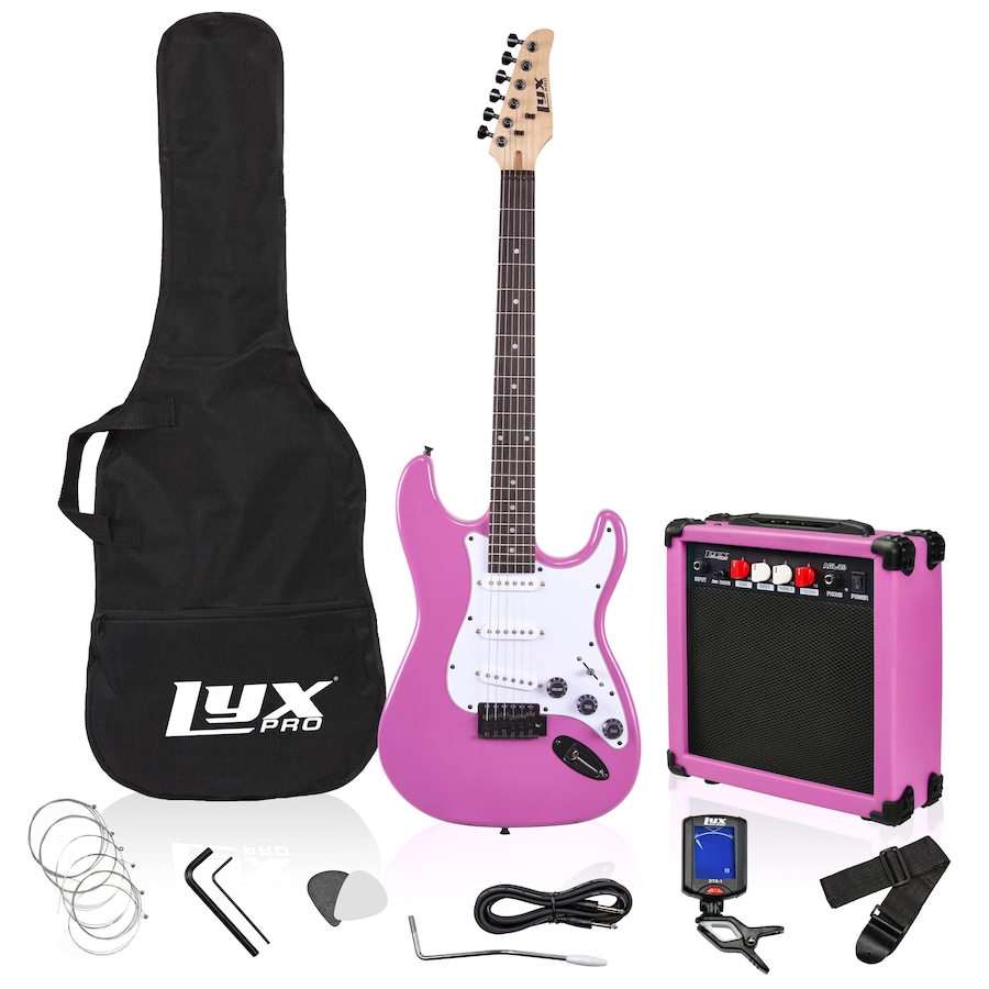 Image 891192_ST05.jpg, Product 891-192 / Price $239.99, LyxPro Electric Guitar Kit, 39” Electric Guitar W/Amp & Electric Guitar Accessories, Retro Yellow from LyxPro on TSC.ca's Toys & Hobbies department