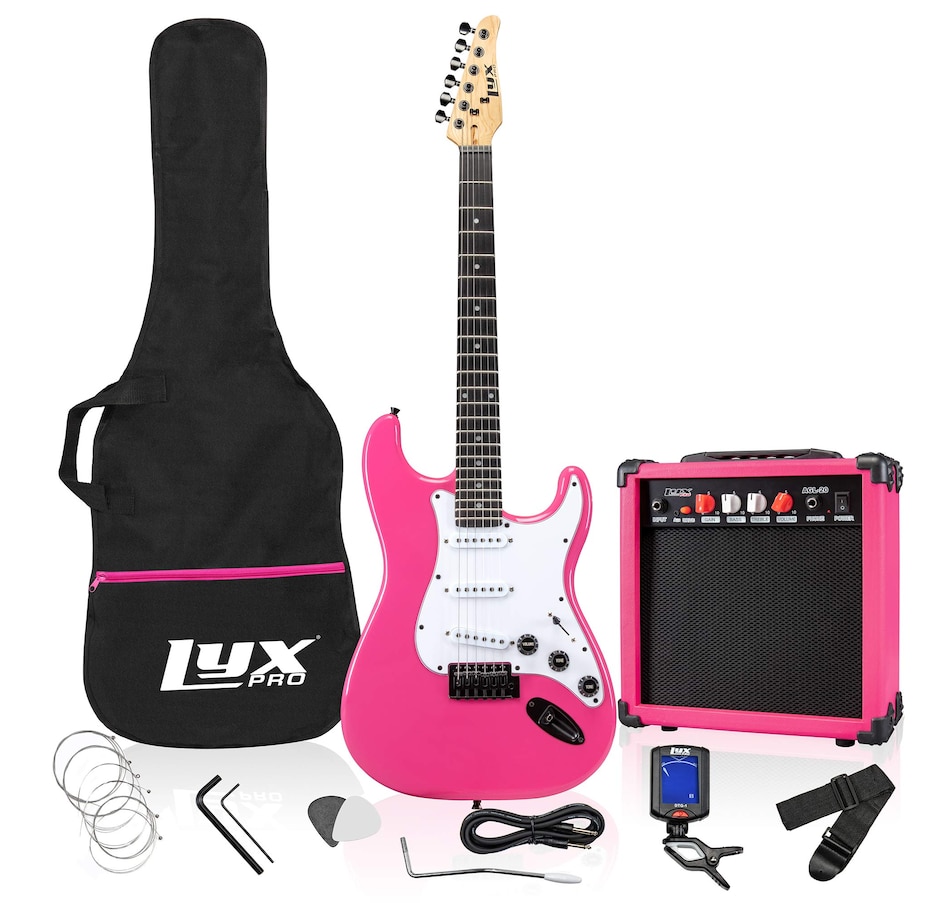 Image 891192_ST06.jpg, Product 891-192 / Price $239.99, LyxPro Electric Guitar Kit, 39” Electric Guitar W/Amp & Electric Guitar Accessories, Retro Yellow from LyxPro on TSC.ca's Toys & Hobbies department