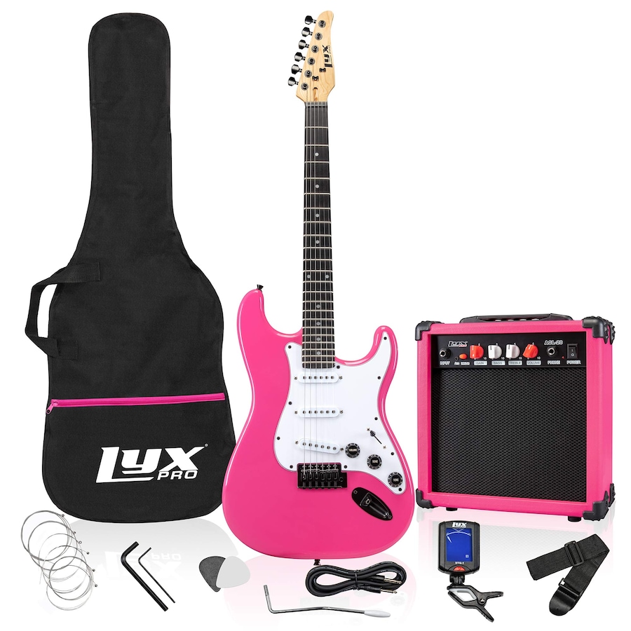 Image 891192_ST06.jpg, Product 891-192 / Price $239.99, LyxPro Electric Guitar Kit, 39” Electric Guitar W/Amp & Electric Guitar Accessories, Retro Yellow from LyxPro on TSC.ca's Toys & Hobbies department