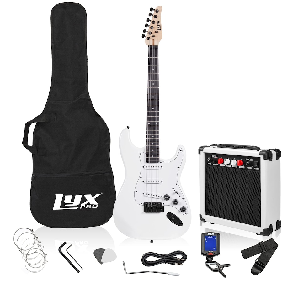Image 891192_ST07.jpg, Product 891-192 / Price $239.99, LyxPro Electric Guitar Kit, 39” Electric Guitar W/Amp & Electric Guitar Accessories, Retro Yellow from LyxPro on TSC.ca's Toys & Hobbies department