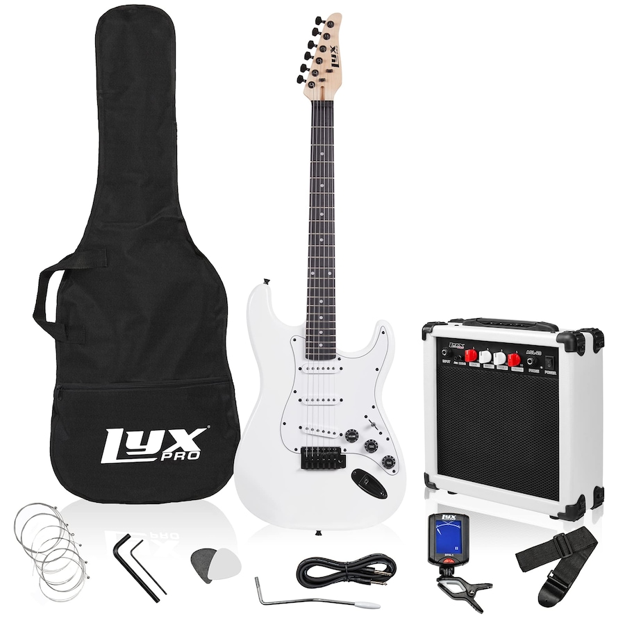 Image 891192_ST07.jpg, Product 891-192 / Price $239.99, LyxPro Electric Guitar Kit, 39” Electric Guitar W/Amp & Electric Guitar Accessories, Retro Yellow from LyxPro on TSC.ca's Toys & Hobbies department