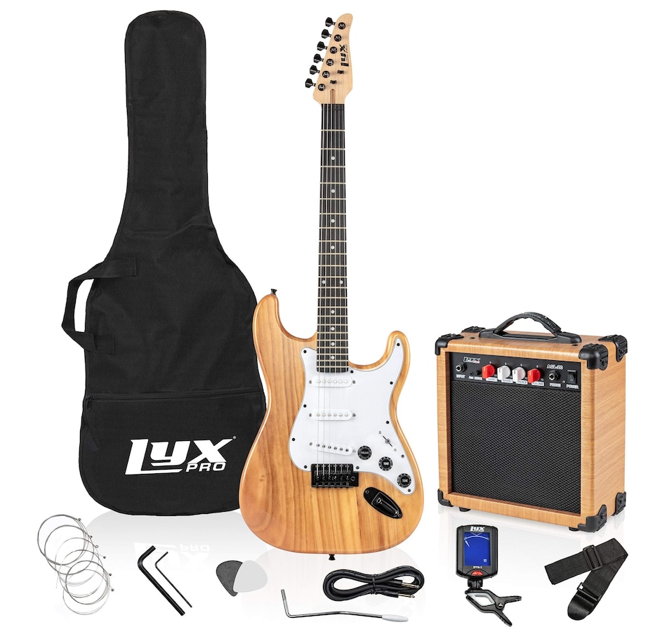 Image 891192_ST08.jpg, Product 891-192 / Price $239.99, LyxPro Electric Guitar Kit, 39” Electric Guitar W/Amp & Electric Guitar Accessories, Retro Yellow from LyxPro on TSC.ca's Toys & Hobbies department