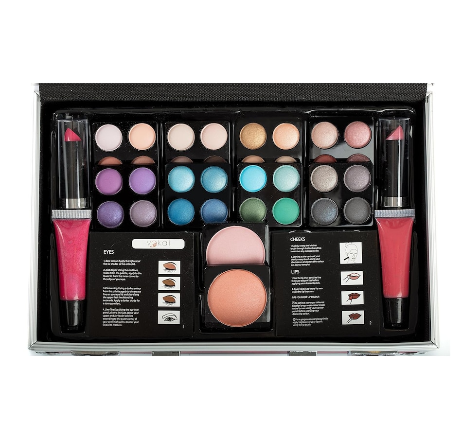 Image 891193_ALTMORE14.jpg, Product 891-193 / Price $47.96, Vokai Makeup Kit Set, 79-Piece Makeup Set with Case and Carrying Handle (Silver Leopard) from Vokai on TSC.ca's Beauty department