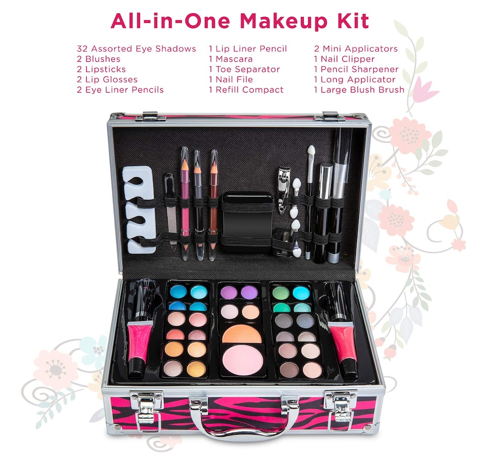 Image 891193_ALTMORE15.jpg, Product 891-193 / Price $47.96, Vokai Makeup Kit Set, 79-Piece Makeup Set with Case and Carrying Handle (Silver Leopard) from Vokai on TSC.ca's Beauty department