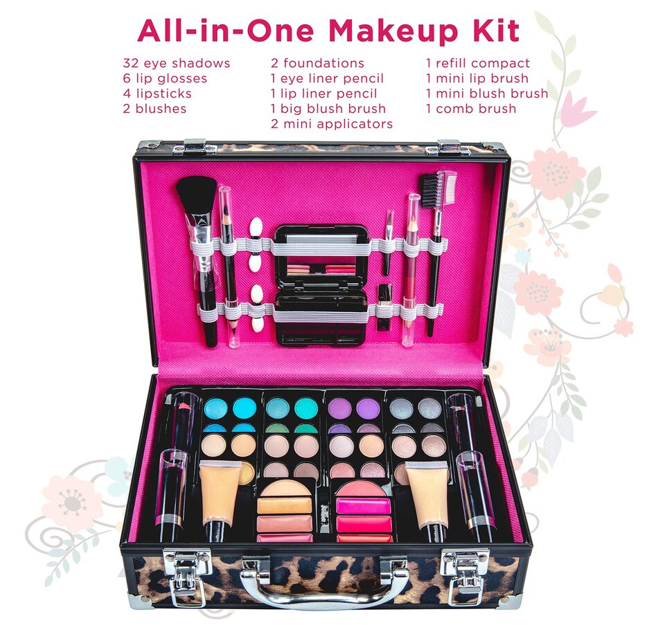 Image 891193_ALTMORE8.jpg, Product 891-193 / Price $47.96, Vokai Makeup Kit Set, 79-Piece Makeup Set with Case and Carrying Handle (Silver Leopard) from Vokai on TSC.ca's Beauty department