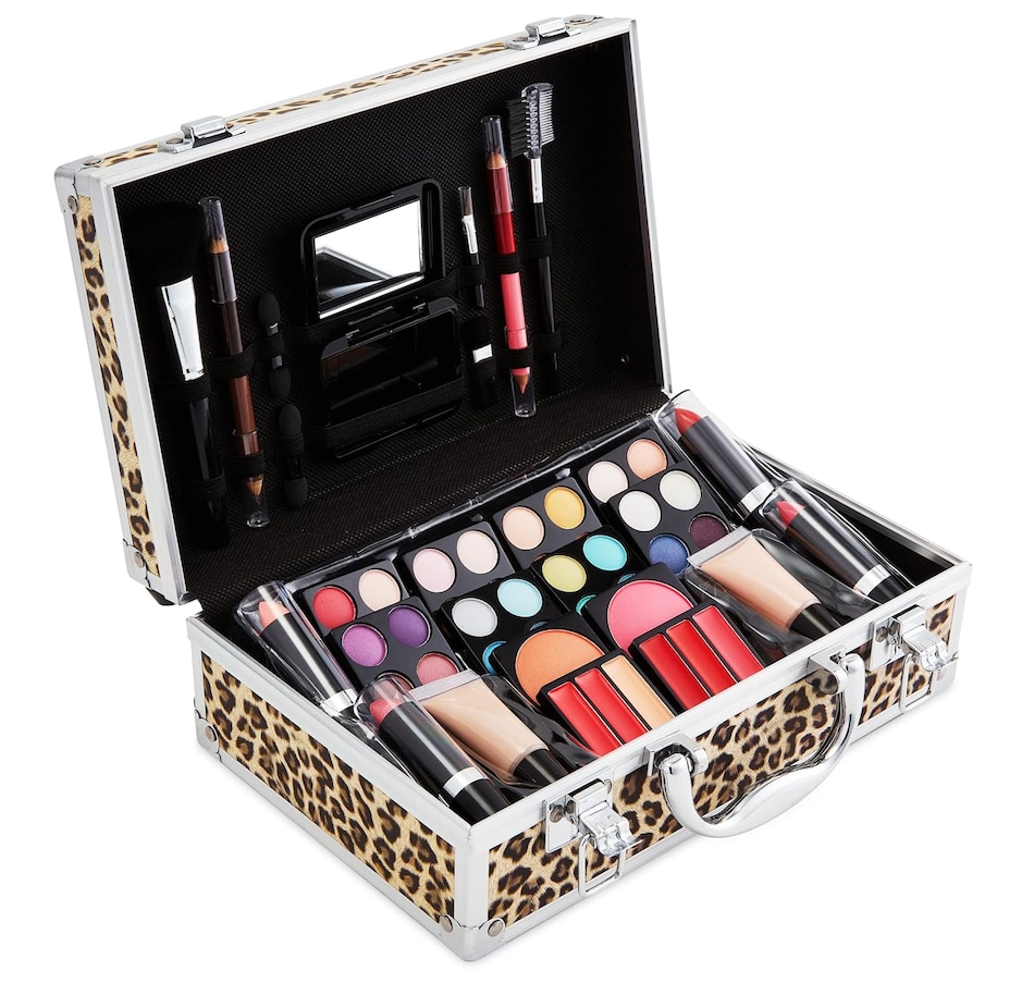Image 891193_ST04.jpg, Product 891-193 / Price $47.96, Vokai Makeup Kit Set, 79-Piece Makeup Set with Case and Carrying Handle (Silver Leopard) from Vokai on TSC.ca's Beauty department