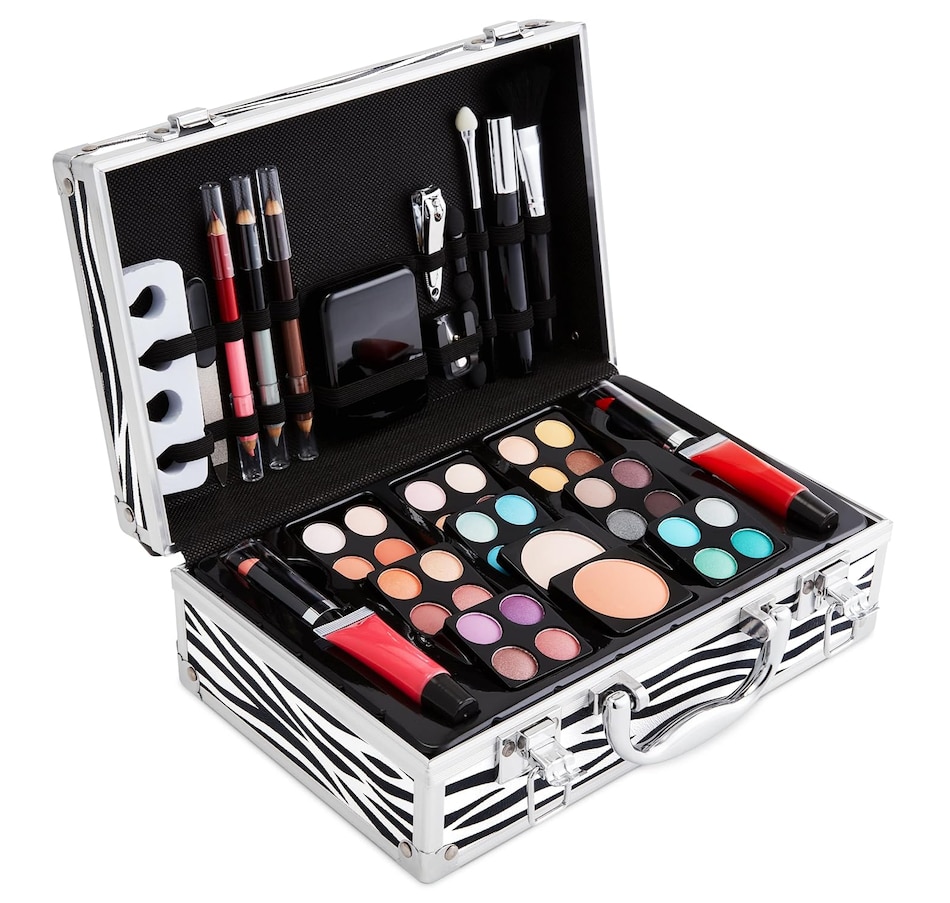 Image 891193_ST05.jpg, Product 891-193 / Price $47.96, Vokai Makeup Kit Set, 79-Piece Makeup Set with Case and Carrying Handle (Silver Leopard) from Vokai on TSC.ca's Beauty department
