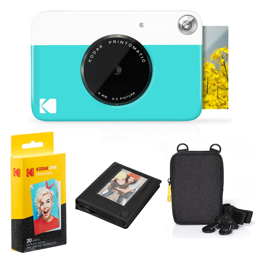 Image 891205_ST01.jpg, Product 891-205 / Price $134.99 - $139.99, Kodak Printomatic Instant Print Camera (Blue) & Photo Paper (20 Sheets) Album Bundle from Kodak on TSC.ca's Toys & Hobbies department