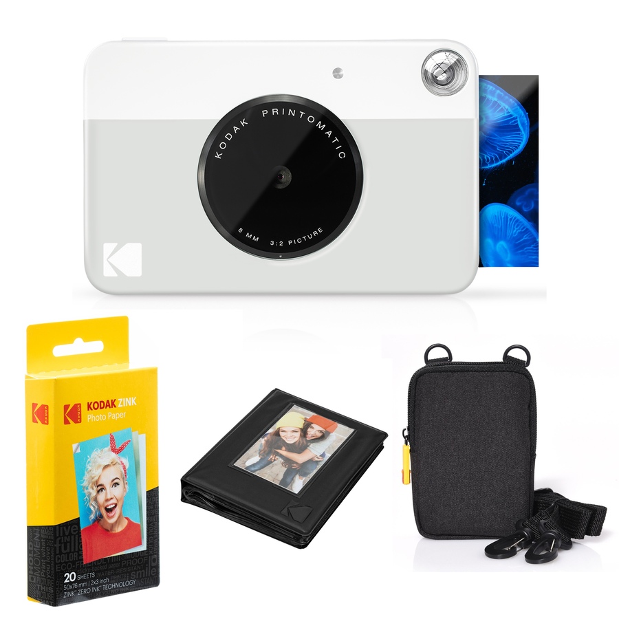 Image 891205_ST02.jpg, Product 891-205 / Price $134.99 - $139.99, Kodak Printomatic Instant Print Camera (Blue) & Photo Paper (20 Sheets) Album Bundle from Kodak on TSC.ca's Toys & Hobbies department