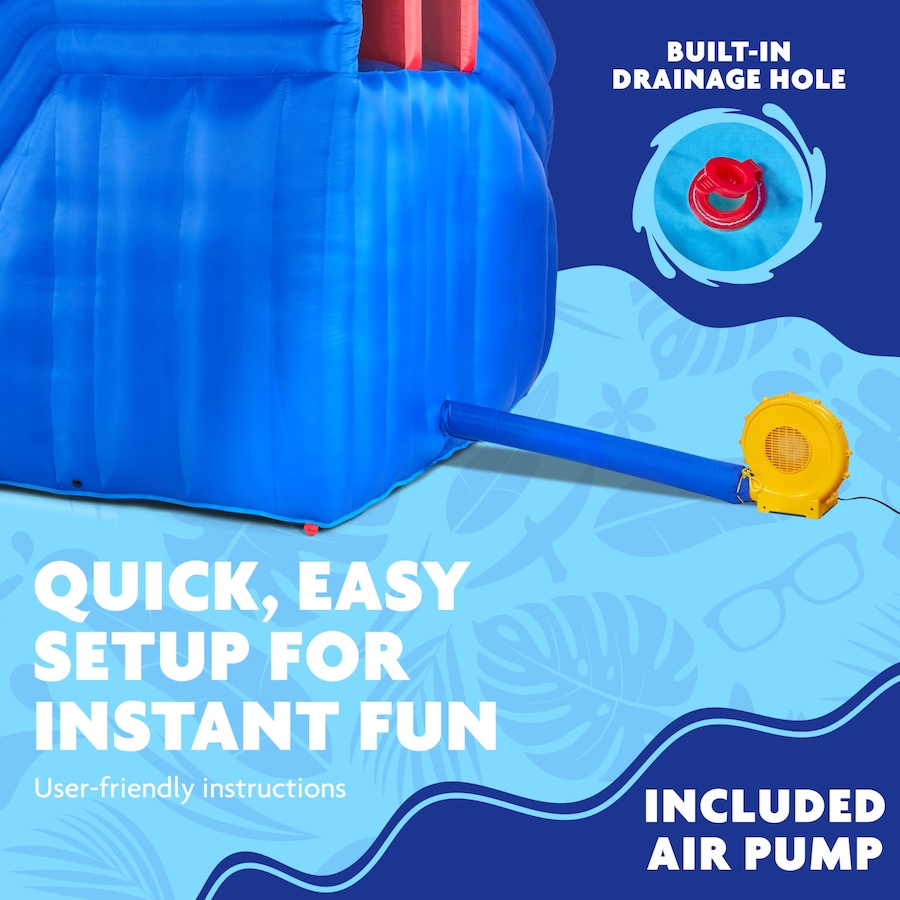 Image 891216_ALTMORE10.jpg, Product 891-216 / Price $1,399.99, Sunny & Fun Double Dip Inflatable Water Slide Park with Climbing Wall, 2 Slides & Splash Pool from Sunny & Fun on TSC.ca's Home & Garden department