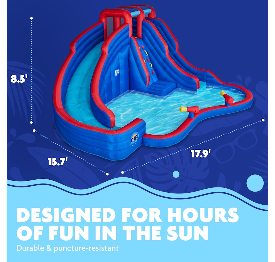 Image 891216_ALTMORE7.jpg, Product 891-216 / Price $999.99, Sunny & Fun Double Dip Inflatable Water Slide Park with Climbing Wall, 2 Slides & Splash Pool from Sunny & Fun on TSC.ca's Home & Garden department