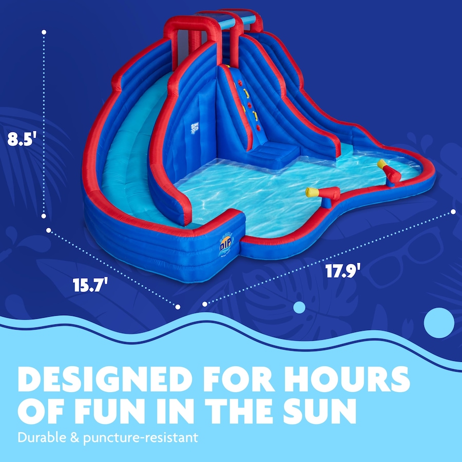 Image 891216_ALTMORE7.jpg, Product 891-216 / Price $1,399.99, Sunny & Fun Double Dip Inflatable Water Slide Park with Climbing Wall, 2 Slides & Splash Pool from Sunny & Fun on TSC.ca's Home & Garden department