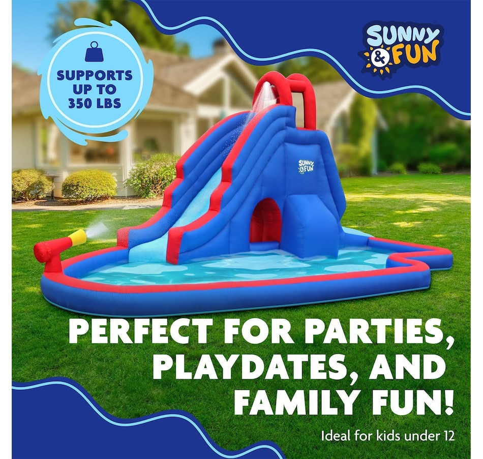 Image 891229_ALTMORE10.jpg, Product 891-229 / Price $599.99, Sunny & Fun Slide ‘N Spray Inflatable Water Slide Park with Climbing Wall, Slide & Pool from Sunny & Fun on TSC.ca's Home & Garden department