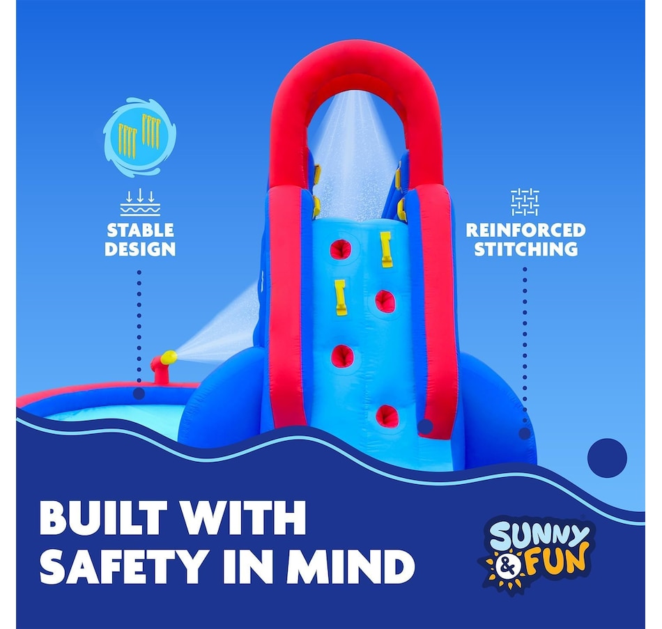 Image 891229_ALTMORE11.jpg, Product 891-229 / Price $599.99, Sunny & Fun Slide ‘N Spray Inflatable Water Slide Park with Climbing Wall, Slide & Pool from Sunny & Fun on TSC.ca's Home & Garden department