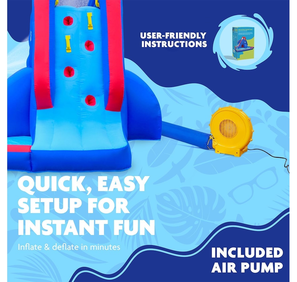 Image 891229_ALTMORE12.jpg, Product 891-229 / Price $599.99, Sunny & Fun Slide ‘N Spray Inflatable Water Slide Park with Climbing Wall, Slide & Pool from Sunny & Fun on TSC.ca's Home & Garden department