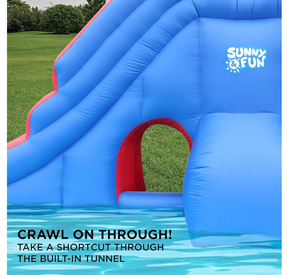 Image 891229_ALTMORE13.jpg, Product 891-229 / Price $599.99, Sunny & Fun Slide ‘N Spray Inflatable Water Slide Park with Climbing Wall, Slide & Pool from Sunny & Fun on TSC.ca's Home & Garden department