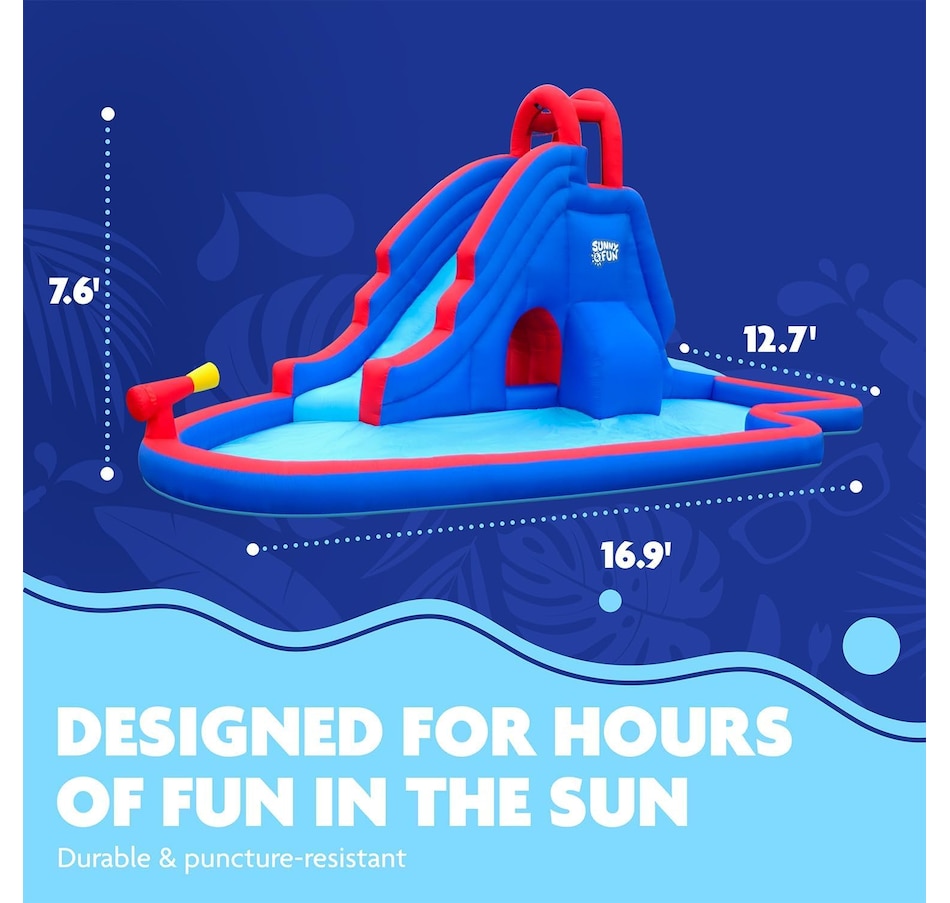 Image 891229_ALTMORE7.jpg, Product 891-229 / Price $599.99, Sunny & Fun Slide ‘N Spray Inflatable Water Slide Park with Climbing Wall, Slide & Pool from Sunny & Fun on TSC.ca's Home & Garden department