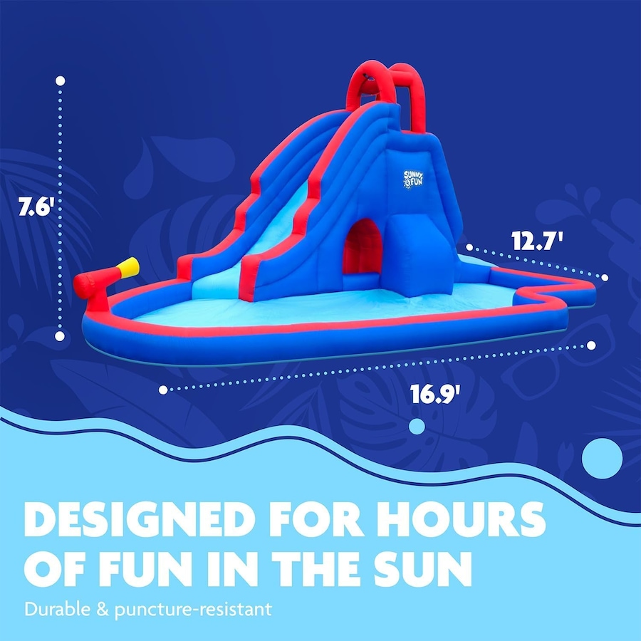 Image 891229_ALTMORE7.jpg, Product 891-229 / Price $599.99, Sunny & Fun Slide ‘N Spray Inflatable Water Slide Park with Climbing Wall, Slide & Pool from Sunny & Fun on TSC.ca's Home & Garden department
