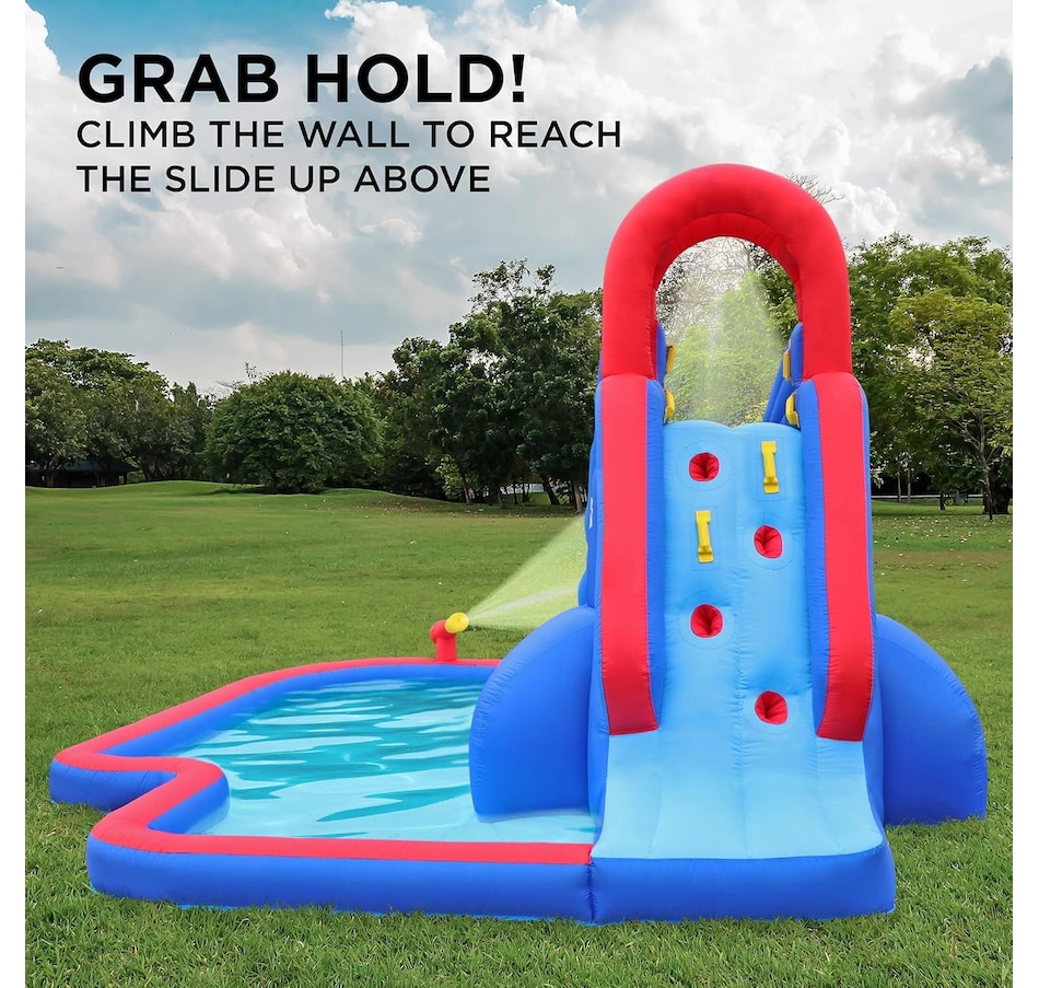 Image 891229_ALTMORE9.jpg, Product 891-229 / Price $599.99, Sunny & Fun Slide ‘N Spray Inflatable Water Slide Park with Climbing Wall, Slide & Pool from Sunny & Fun on TSC.ca's Home & Garden department
