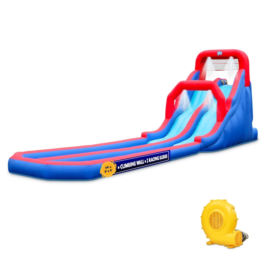 Image 891248.jpg, Product 891-248 / Price $1,199.99, Sunny & Fun Dual Splash Racing Inflatable Water Slide Park with Climbing Wall & Splash Pool from Sunny & Fun on TSC.ca's Home & Garden department