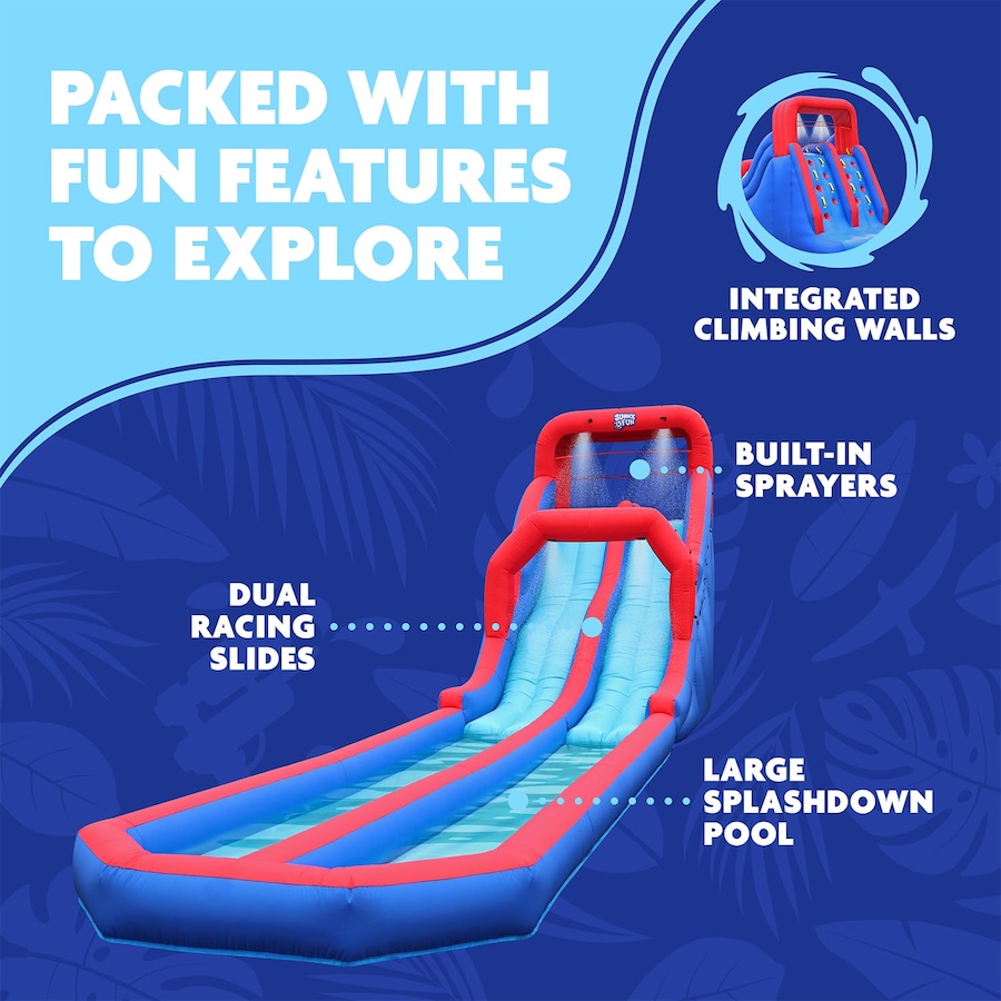 Image 891248_ALTMORE7.jpg, Product 891-248 / Price $1,199.99, Sunny & Fun Dual Splash Racing Inflatable Water Slide Park with Climbing Wall & Splash Pool from Sunny & Fun on TSC.ca's Home & Garden department