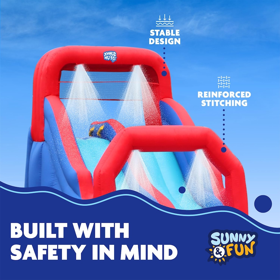 Image 891248_ALTMORE9.jpg, Product 891-248 / Price $1,199.99, Sunny & Fun Dual Splash Racing Inflatable Water Slide Park with Climbing Wall & Splash Pool from Sunny & Fun on TSC.ca's Home & Garden department