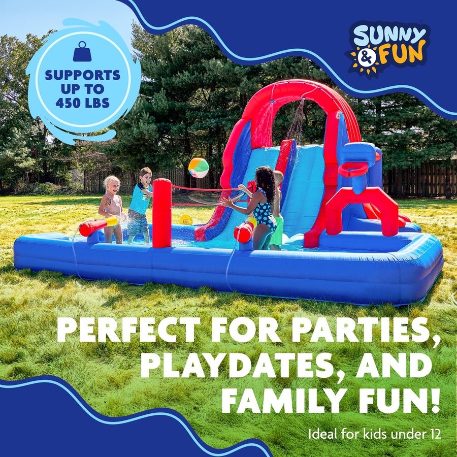Image 891249_ALTMORE10.jpg, Product 891-249 / Price $1,199.99, Sunny & Fun Ultra All-Play Inflatable Water Slide Park with Bounce House, Volley Net & Deep Pool from Sunny & Fun on TSC.ca's Home & Garden department