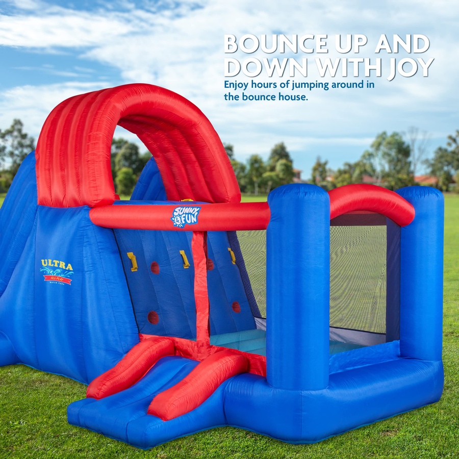 Image 891249_ALTMORE2.jpg, Product 891-249 / Price $1,199.99, Sunny & Fun Ultra All-Play Inflatable Water Slide Park with Bounce House, Volley Net & Deep Pool from Sunny & Fun on TSC.ca's Home & Garden department