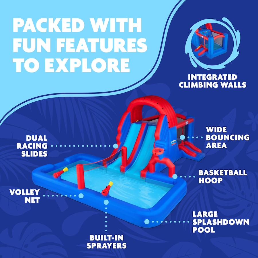 Image 891249_ALTMORE8.jpg, Product 891-249 / Price $1,199.99, Sunny & Fun Ultra All-Play Inflatable Water Slide Park with Bounce House, Volley Net & Deep Pool from Sunny & Fun on TSC.ca's Home & Garden department