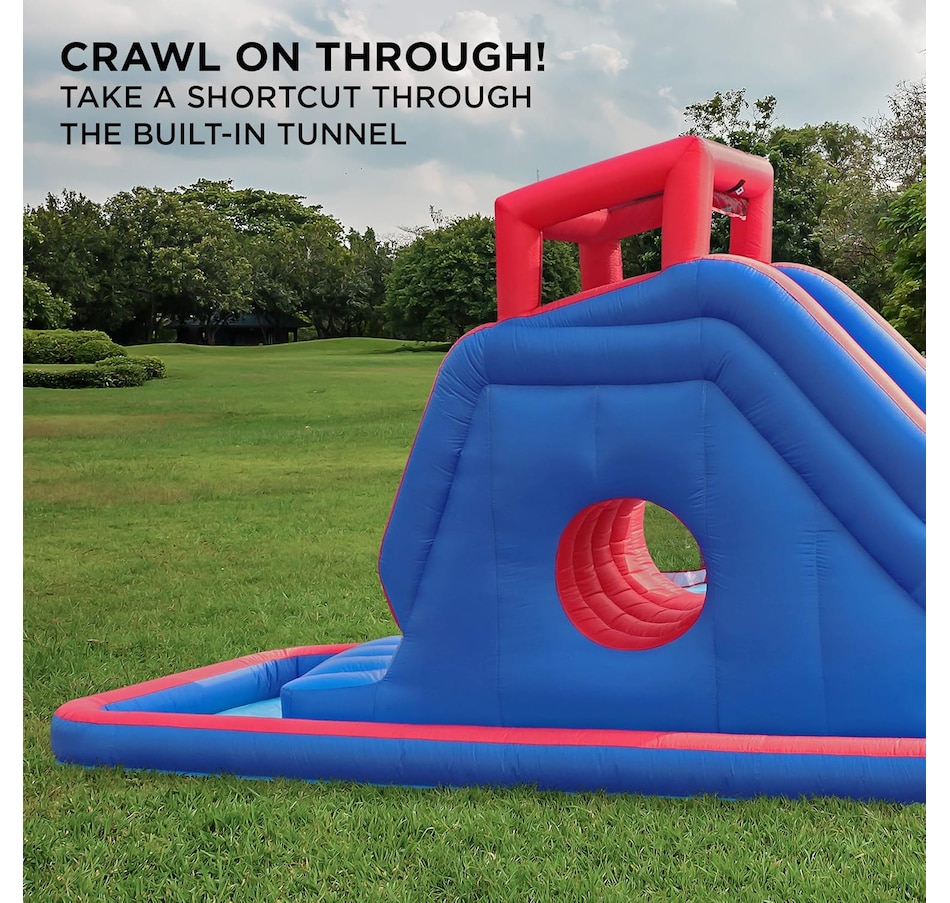 Image 891255_ALTMORE12.jpg, Product 891-255 / Price $899.99, Sunny & Fun 2-in-1 Bounce & Blast Inflatable Water Slide Park with Slide, Bounce House & Pool from Sunny & Fun on TSC.ca's Home & Garden department