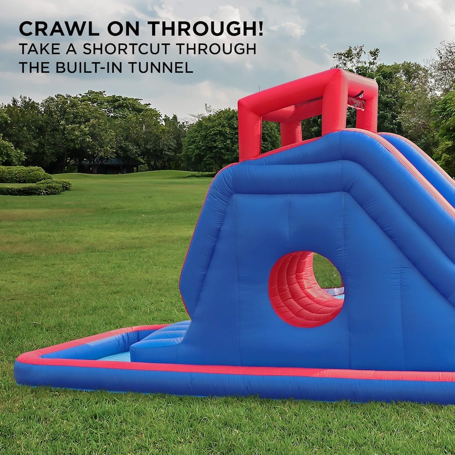 Image 891255_ALTMORE12.jpg, Product 891-255 / Price $899.99, Sunny & Fun 2-in-1 Bounce & Blast Inflatable Water Slide Park with Slide, Bounce House & Pool from Sunny & Fun on TSC.ca's Home & Garden department