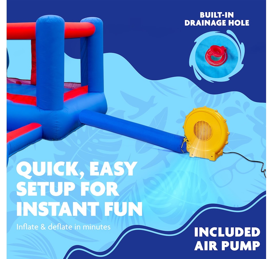 Image 891255_ALTMORE14.jpg, Product 891-255 / Price $899.99, Sunny & Fun 2-in-1 Bounce & Blast Inflatable Water Slide Park with Slide, Bounce House & Pool from Sunny & Fun on TSC.ca's Home & Garden department